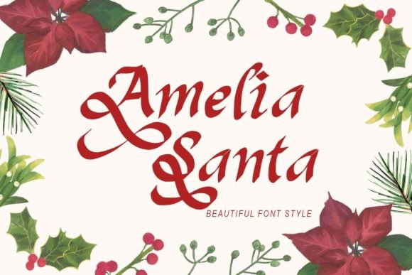 Amelia Santa: A Handwritten Typeface for Festive Web Design