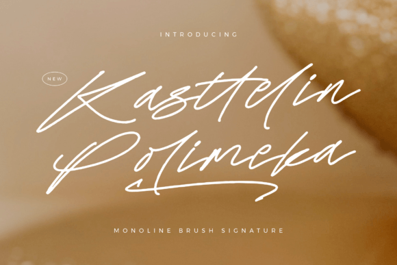Kasttelin Polimeka: A Monoline Brush Signature for Modern Branding