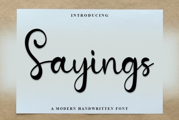 Sayings: A Handwritten Typeface That Brings Elegance to Brand Identity