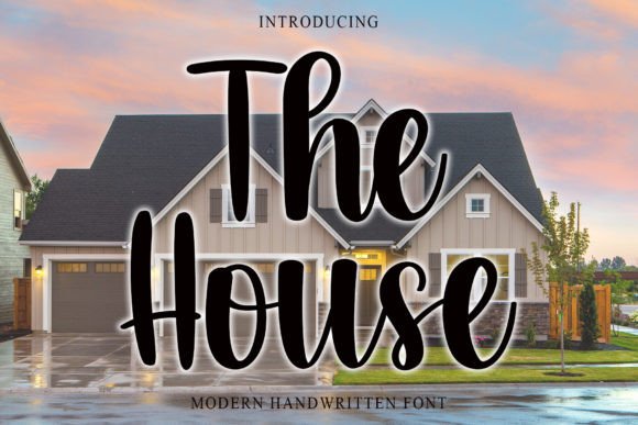 Thehouse Font: A Handwritten Typeface for Polished Branding